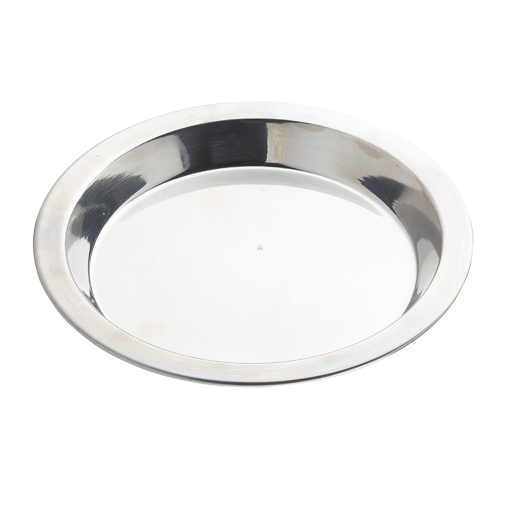 Tablecraft 10548 10 1/8" Round Pie Pan - Stainless Steel