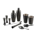 Tablecraft 10553 24 oz Stainless Bar Cocktail Shaker Set, Black thumbnail 3