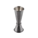Tablecraft 10561 1 oz & 1 1/2 oz Japanese Jigger - Stainless Steel, Black thumbnail 2