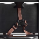 Tablecraft 10624 29 1/2" Stackable Wood High Chair w/ Waist Strap, Black thumbnail 6