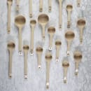 Tablecraft 10644 2 oz Solid Portion Spoon w/ Long Handle - Polycarbonate, Beige thumbnail 4