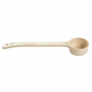 Tablecraft 10653 4 oz Perforated Portion Spoon w/ Long Handle - Polycarbonate, Beige thumbnail 2