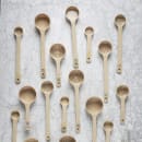 Tablecraft 10653 4 oz Perforated Portion Spoon w/ Long Handle - Polycarbonate, Beige thumbnail 4