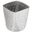 Tablecraft 10678 13 oz Square Fry Cup - 3 1/8"L x 3 1/8"W x 3 3/8"H, Hammered Stainless Steel thumbnail 3