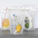 Tablecraft 10682 16 oz To Go Beverage Pouch - Polyethylene, Clear thumbnail 10