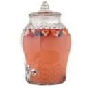 Tablecraft 10699 2 Gallon Round Glass Beverage Dispenser - Clear thumbnail 4