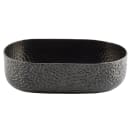 Tablecraft 10702 64 oz Oval Serving Bowl - 9 1/4"L x 6 3/8"W x 2 5/8", Aluminum, Black Crackle thumbnail 3