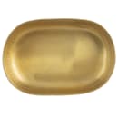 Tablecraft 10704 64 oz Oval Serving Bowl - 9 1/4"L x 6 3/8"W x 2 5/8", Aluminum, Gold Crackle thumbnail 3