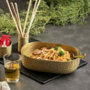 Tablecraft 10704 64 oz Oval Serving Bowl - 9 1/4"L x 6 3/8"W x 2 5/8", Aluminum, Gold Crackle thumbnail 4