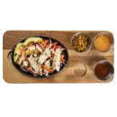 Tablecraft 10709 Rectangular Fajita Serving  Board - 18 1/2" x 8 3/4", Acacia Wood thumbnail 10