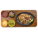 Tablecraft 10709 Rectangular Fajita Serving  Board - 18 1/2" x 8 3/4", Acacia Wood thumbnail 11