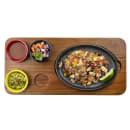 Tablecraft 10709 Rectangular Fajita Serving  Board - 18 1/2" x 8 3/4", Acacia Wood thumbnail 5