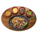 Tablecraft 10710 Oval Fajita Serving Board - 17" x 12 1/4", Acacia Wood thumbnail 13