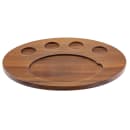 Tablecraft 10710 Oval Fajita Serving Board - 17" x 12 1/4", Acacia Wood thumbnail 5