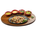 Tablecraft 10710 Oval Fajita Serving Board - 17" x 12 1/4", Acacia Wood thumbnail 6