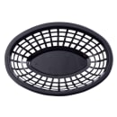 Tablecraft 1071BK Oval Side Order Basket - 8" x 5 1/4" x 2", Polyethylene, Black thumbnail 4