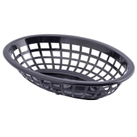 Tablecraft 1071BR Oval Side Order Basket - 8" x 5 1/4" x 2", Polyethylene, Brown thumbnail 5