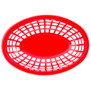 Tablecraft 1071R Oval Side Order Basket, 7 3/4 x 5 1/2 x 1 7/8", Red thumbnail 5