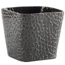 Tablecraft 10737 4" Square Snack Basket - Aluminum, Black thumbnail 3