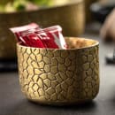 Tablecraft 10742 Oval Sugar Caddy - Aluminum, Gold thumbnail 4