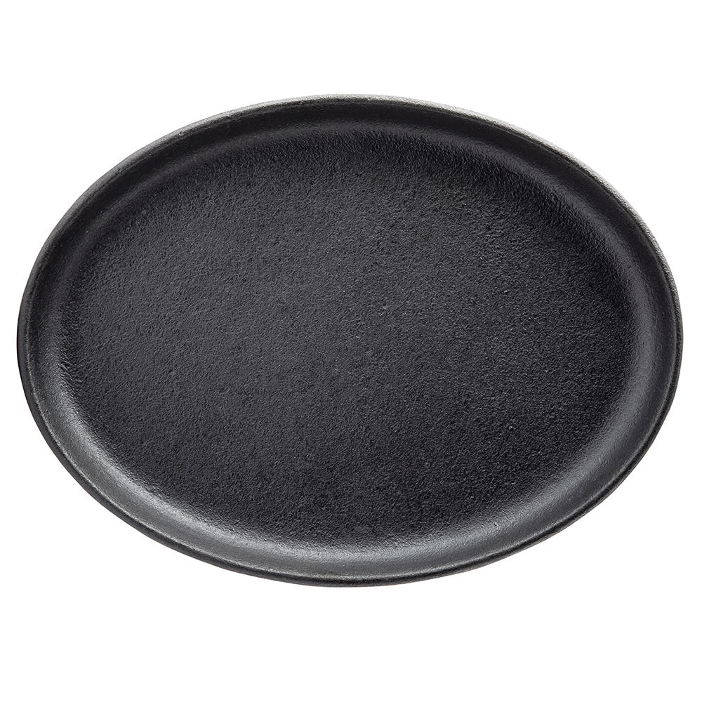 Tablecraft 10746 Oval Sizzle Platter - 9 1/4" x 6 7/8", Cast Iron