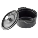 Tablecraft 10747 1/4 qt Cast Iron Cocotte Dutch Oven w/ Stainless Steel Knob - Black thumbnail 2