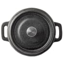 Tablecraft 10747 1/4 qt Cast Iron Cocotte Dutch Oven w/ Stainless Steel Knob - Black thumbnail 5