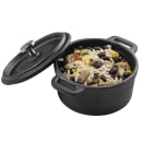 Tablecraft 10747 1/4 qt Cast Iron Cocotte Dutch Oven w/ Stainless Steel Knob - Black thumbnail 9