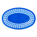 Tablecraft 1074BL Classic Oval Basket - 9 1/4" x 6 " x 1 3/4", Polyethylene, Royal Blue thumbnail 4