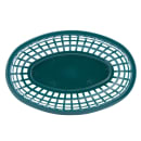 Tablecraft 1074FG Classic Basket - 9 1/4" x 6 " x 1 3/4", Polyethylene, Oval, Forest Green thumbnail 4
