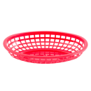 Tablecraft 1074R Classic Basket, 9 3/8" X 6" X 1 7/8 in, Oval, Poly, Red thumbnail 2