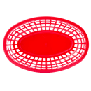 Tablecraft 1074R Classic Basket, 9 3/8" X 6" X 1 7/8 in, Oval, Poly, Red thumbnail 3