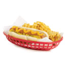 Tablecraft 1074R Classic Basket, 9 3/8" X 6" X 1 7/8 in, Oval, Poly, Red thumbnail 4