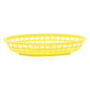 Tablecraft 1074Y Classic Basket, 9 3/8" X 6" X 1 7/8 in, Oval, Poly, Yellow thumbnail 2