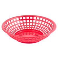 Tablecraft 1075BK Round Serving Basket, 8" x 2 3/8", Poly, Black thumbnail 5