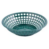 Tablecraft 1075BK Round Serving Basket, 8" x 2 3/8", Poly, Black thumbnail 6