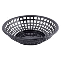 Tablecraft 1075FG Round Serving Basket, 8 x 2 3/8", Poly, Forest Green thumbnail 6