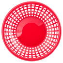 Tablecraft 1075R Round Serving Basket, 8 x 2 3/8", Poly, Red thumbnail 2