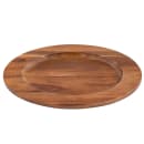 Tablecraft 10764 Oval Underliner for 10746 Skillet - 12 1/2" x 9 1/2", Acacia Wood thumbnail 2