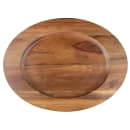 Tablecraft 10764 Oval Underliner for 10746 Skillet - 12 1/2" x 9 1/2", Acacia Wood thumbnail 3