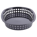 Tablecraft 1076BK Chicago Platter Basket - 10 1/2 x 7 x 1 1/2", Polypropylene, Oval, Black thumbnail 3