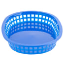 Tablecraft 1076BL Chicago Platter Basket - 10 1/2 x 7 x 1 1/2", Polypropylene, Oval, Blue thumbnail 3
