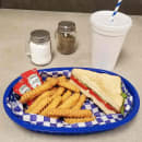 Tablecraft 1076BL Chicago Platter Basket - 10 1/2 x 7 x 1 1/2", Polypropylene, Oval, Blue thumbnail 6