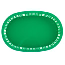 Tablecraft 1076G Chicago Platter Basket - 10 1/2 x 7 x 1 1/2", Polypropylene, Oval, Green thumbnail 4