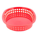 Tablecraft 1076R Chicago Platter Basket, 10 1/2 x 7 x 1 1/2", Oval, Red thumbnail 3