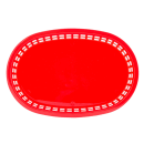 Tablecraft 1076R Chicago Platter Basket, 10 1/2 x 7 x 1 1/2", Oval, Red thumbnail 4