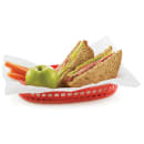 Tablecraft 1076R Chicago Platter Basket, 10 1/2 x 7 x 1 1/2", Oval, Red thumbnail 5