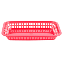 Tablecraft 1077R Platter Basket, 10 3/4 x 7 3/4 x 1 1/2 in, Rectangular, Red thumbnail 2