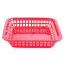 Tablecraft 1077R Platter Basket, 10 3/4 x 7 3/4 x 1 1/2 in, Rectangular, Red thumbnail 3