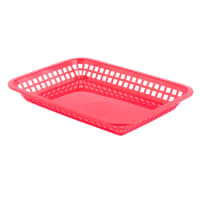 Tablecraft 1079FG Platter Basket - 11 3/4 x 8 1/2 x 1 1/2", Polypropylene, Rectangular, Forest Green thumbnail 7